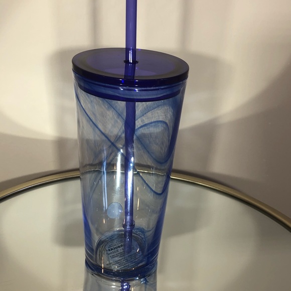 Starbucks New Blue Swirl Glass Tumbler - Picture 3 of 3